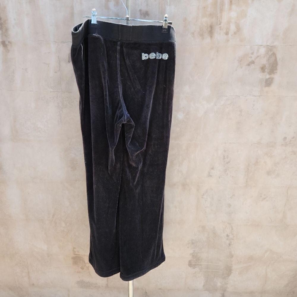 Bebe bling butt y2k wide leg velour pants